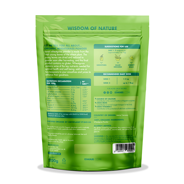 Iswari Wheatgrass Powder Organic– 200g