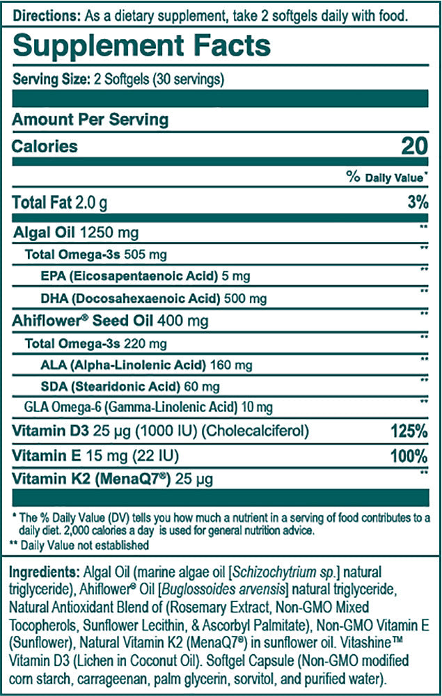 Wiley’s Finest Full Spectrum Omega-3 VEGAN – 60 Capsules | Buy in Ireland