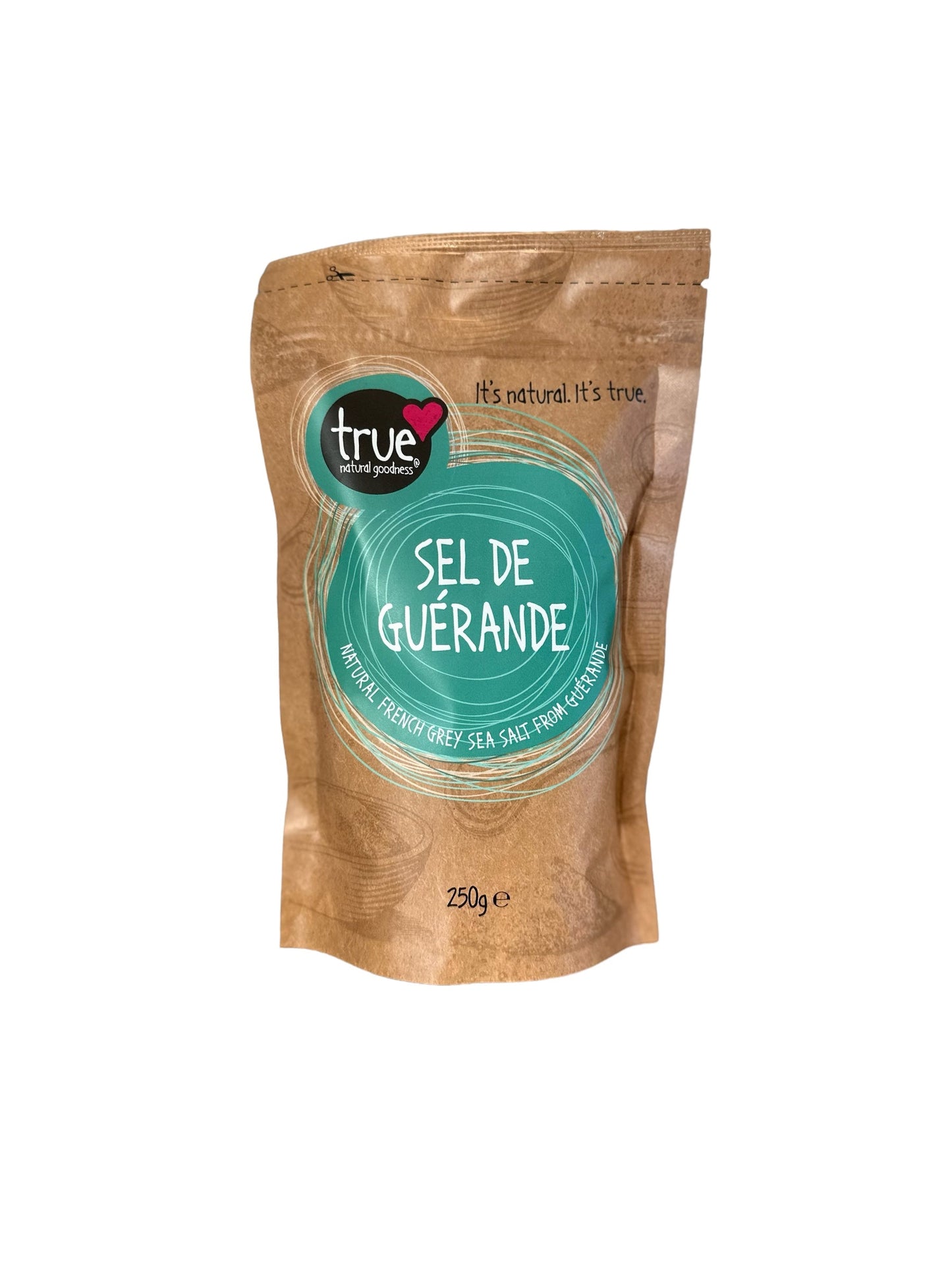 Sel de Guérande in a 250g bag with a rustic, hand-harvested look.