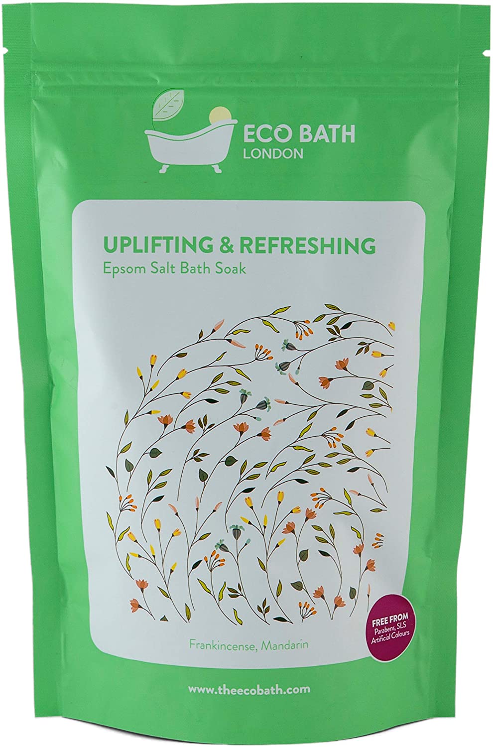 Eco Bath Co Epsom Salt Bath Soak - Uplifting in a 1kg container, perfect for energizing and refreshing your senses.