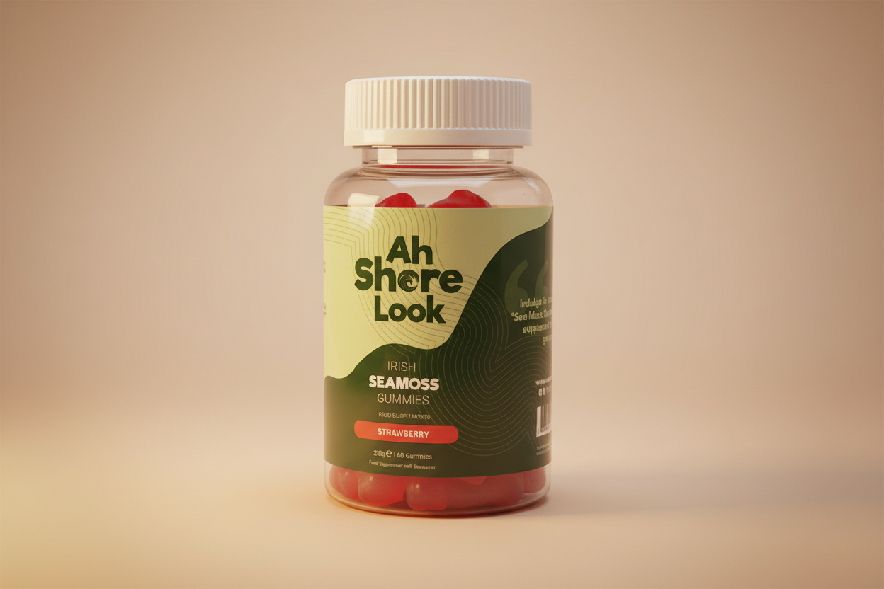 Ah Shore Look Sea Moss Strawberry 60 gummies