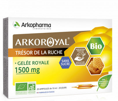 Arkopharma Royal Jelly Vials 1500mg – Organic 10 Pack Front