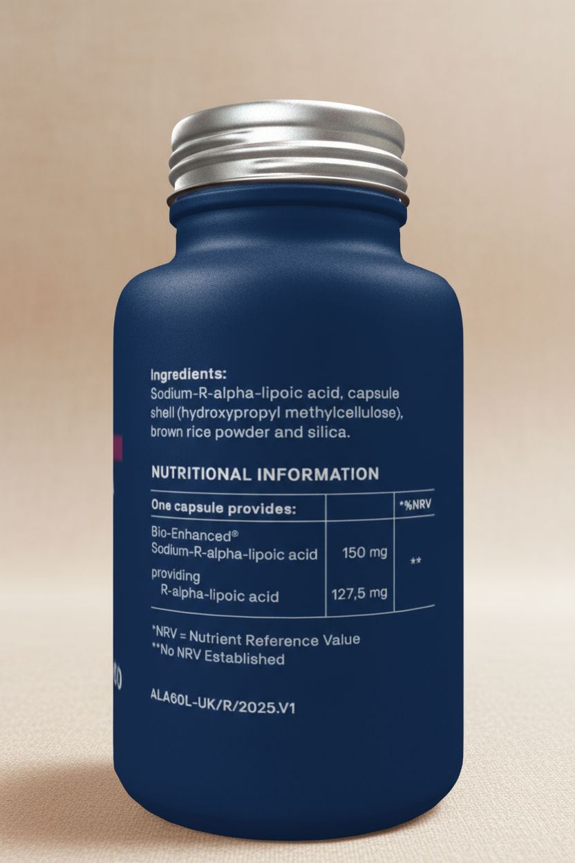 Bioactive R-ALA Alpha Lipoic Acid by Natroceutics 60 Capsules