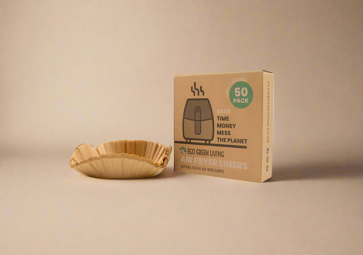 Biodegradable air fryer liners made from natural unbleached paper