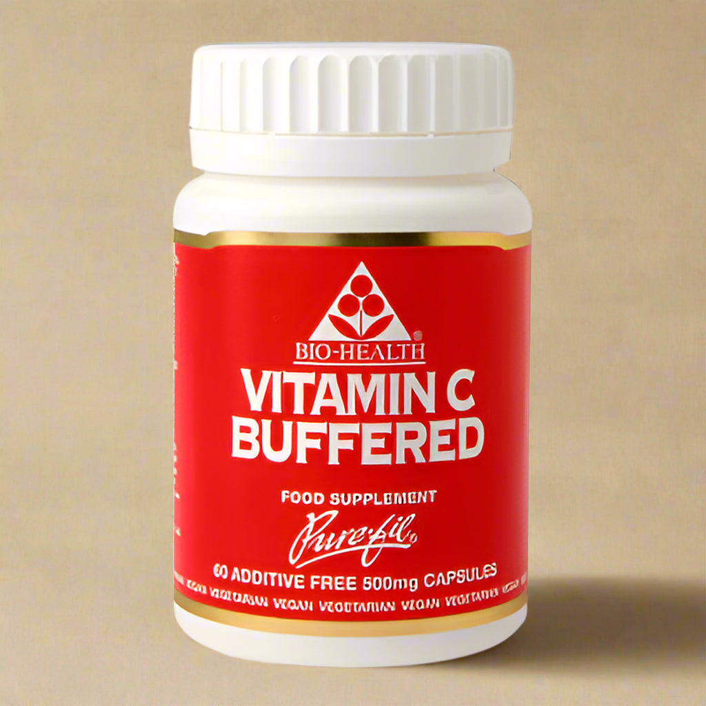 Biohealth Buffered Vitamin C 60 Capsules non-acidic vegan supplement