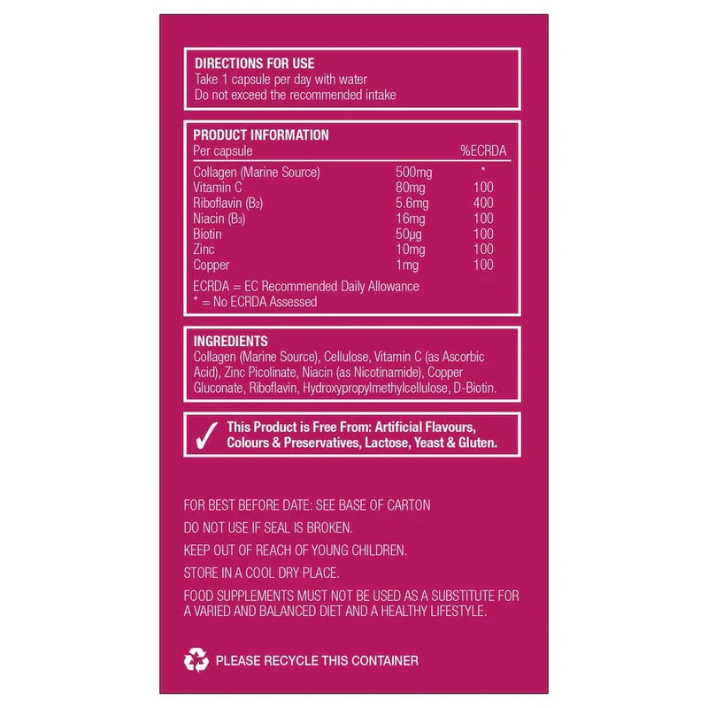 Collagen with Vitamin C, Biotin & Zinc – Natures Aid supplement