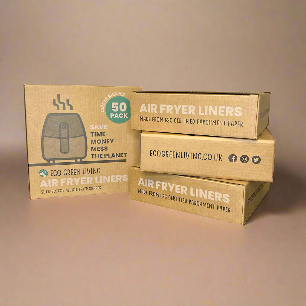 Eco Green Living air fryer paper liners 6 rolls of 50 unbleached sheets