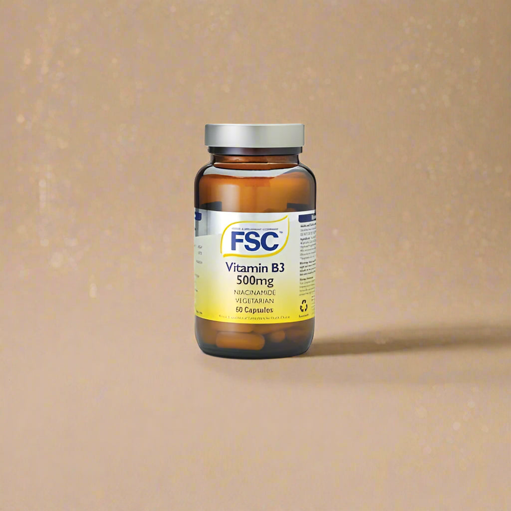 FSC Niacinamide Vitamin B3 50mg – 60 Capsules for nervous system support