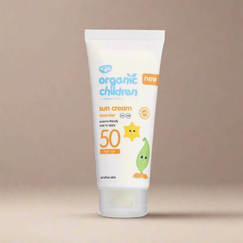 Green People Children’s SPF50 Lavender Sun Lotion 100ml Front View