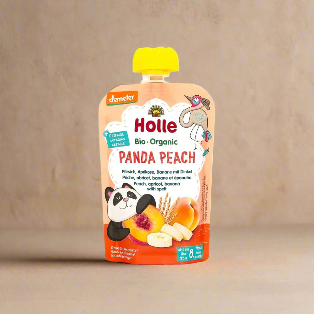 Holle Organic Apricot Banana with Spelt 12 x 90g baby food pouches