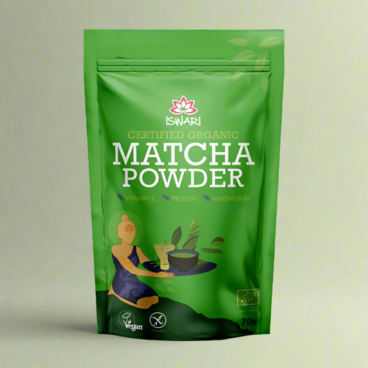 Iswari Organic Matcha Powder 70g Front Label