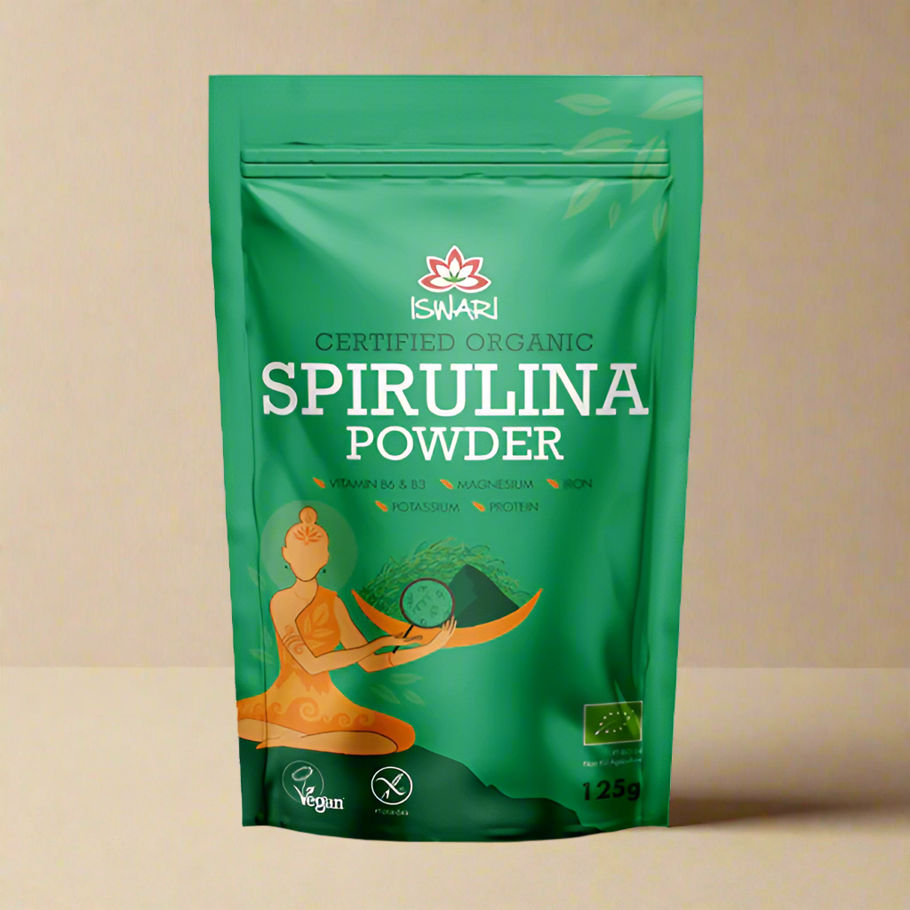 Iswari Organic Spirulina Powder 125g Front Packaging