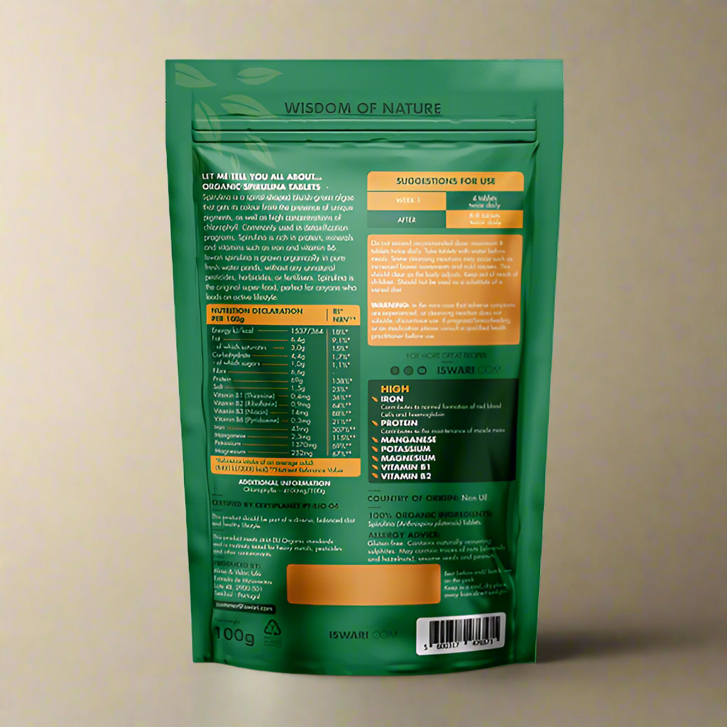 Spirulina Tablet Ingredients and Info – 200 Count