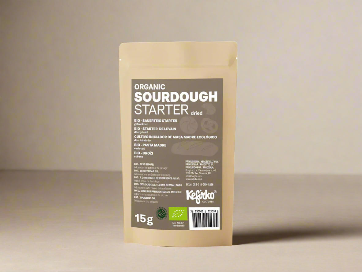 Kefirko Dehydrated Sourdough Starter – 15g organic dried culture