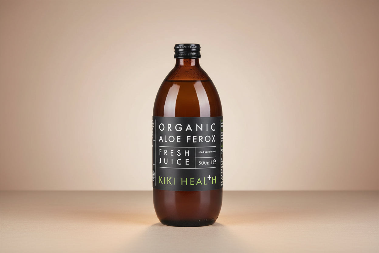 Kiki Aloe Ferox Juice Organic 500ml Bottle Front View
