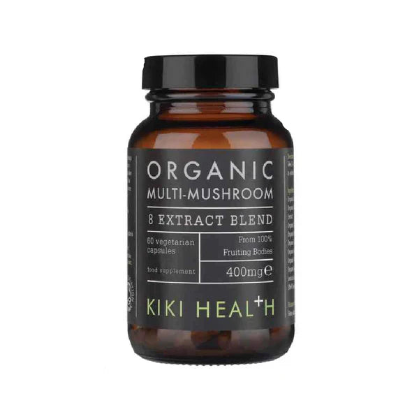 Kiki 8 Mushroom Extract Organic 60 Capsules Front View