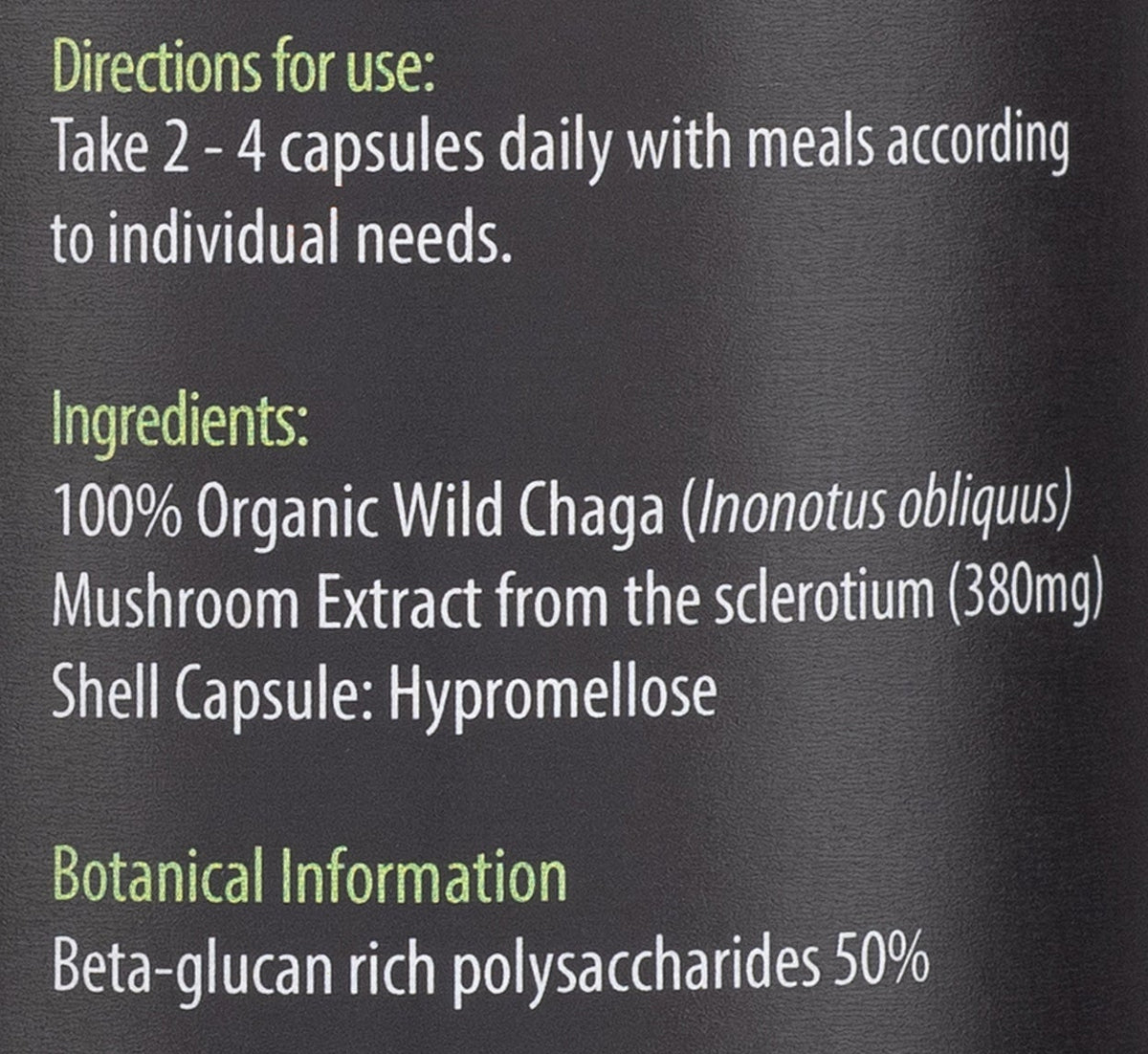 Chaga Mushroom Extract – Supports