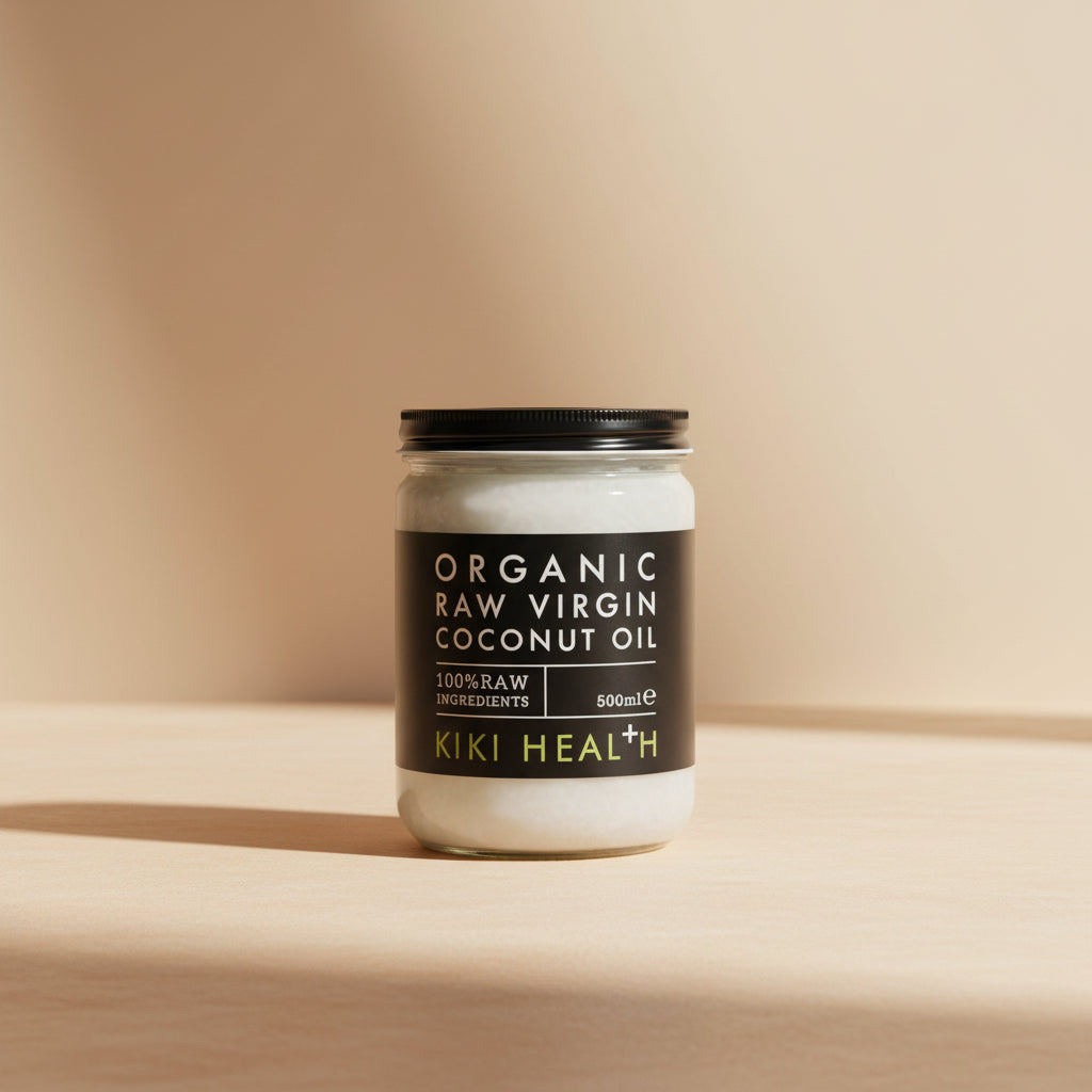 Kiki Health Organic Virgin Coconut Oil – Cold-Pressed, Unrefined & Raw, 500g