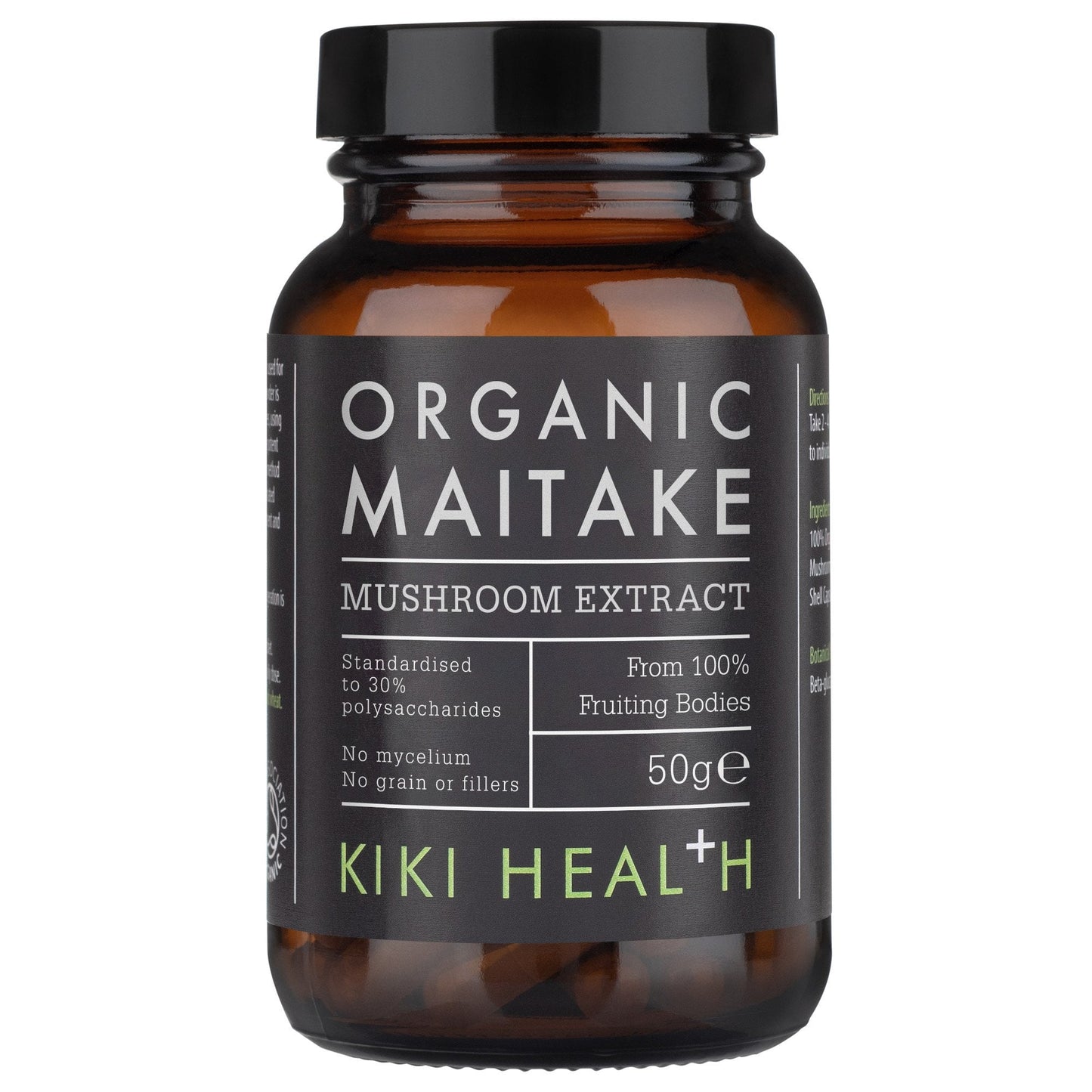 Kiki Maitake Mushroom Powder Organic 50g Front Label