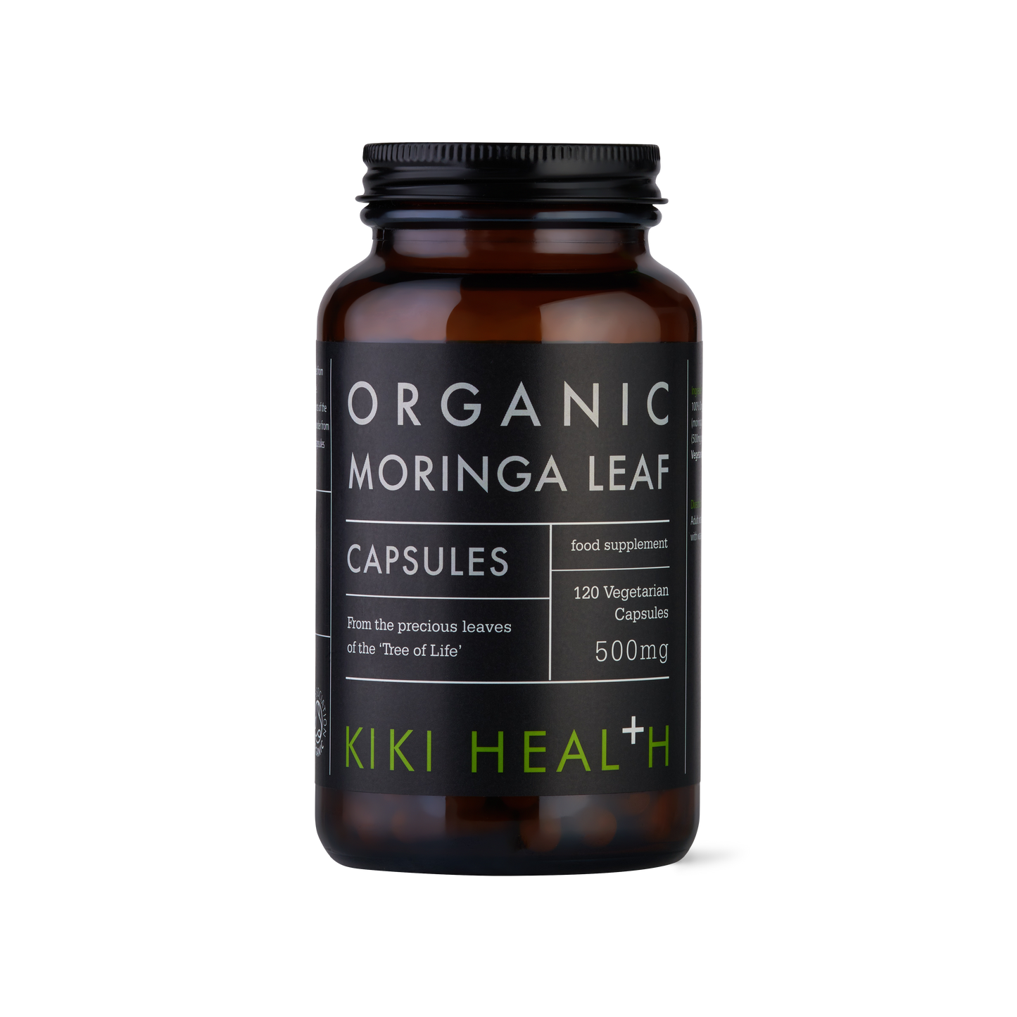 Kiki Health Organic Moringa Capsules – 120 Vegan Capsules for Energy, Immunity & Wellness