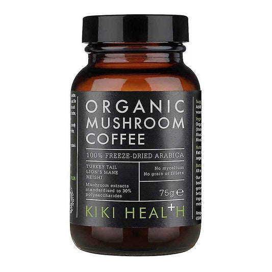 Kiki Health Organic Mushroom Coffee Powder – 75g Arabica coffee with Lion’s Mane, Reishi & Shiitake.