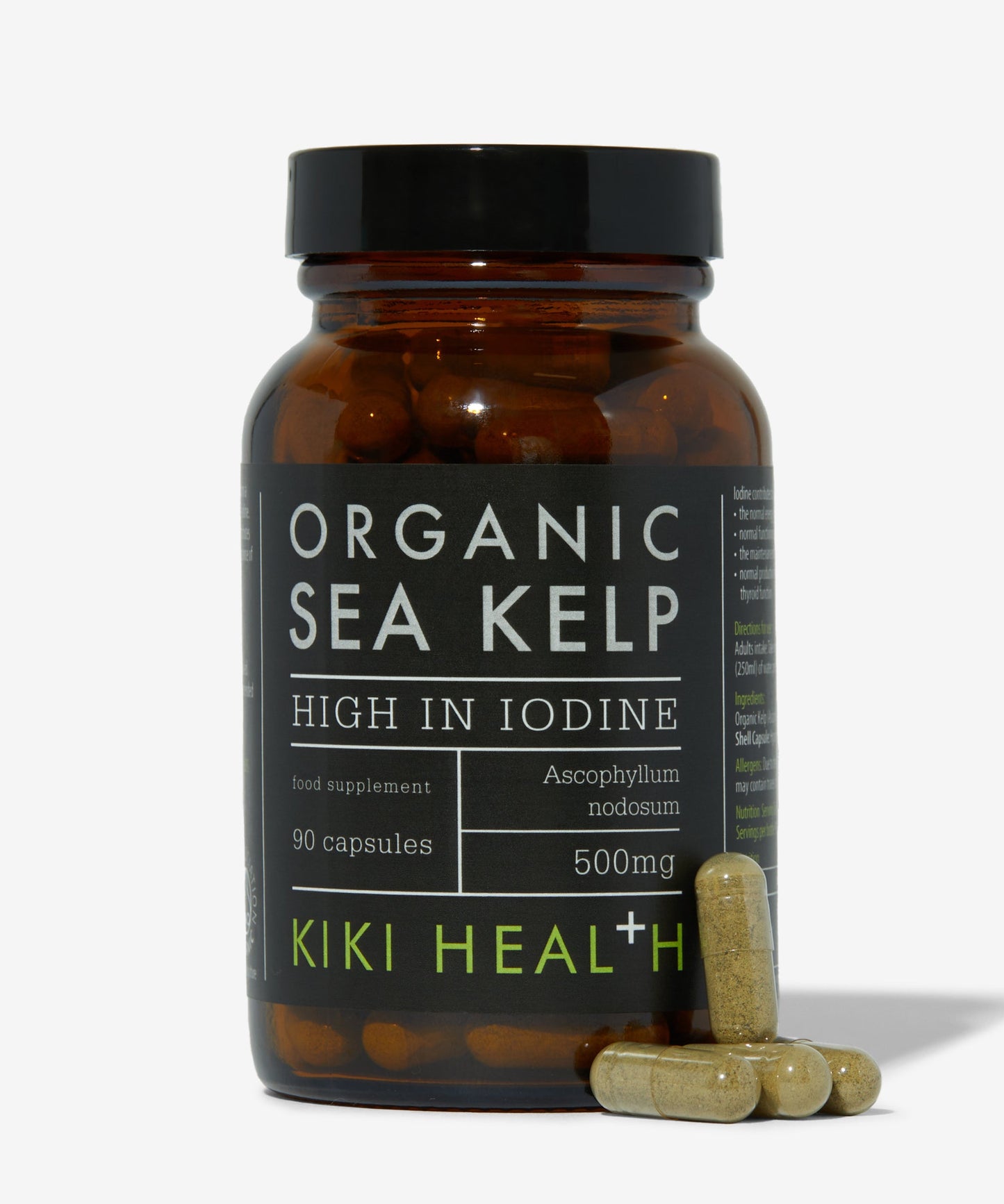 Kiki Sea Kelp Capsules Organic 90 Vegan Capsules Front View