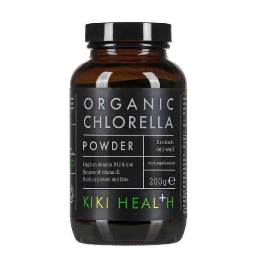 Kiki Organic Chlorella Powder 200g – High in Iron, Vitamin B12 & Protein for Detox & Energy.