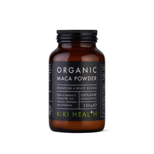 Kiki Organic Maca Powder 100g – 4 Root Blend for Energy, Hormonal Balance & Stamina.