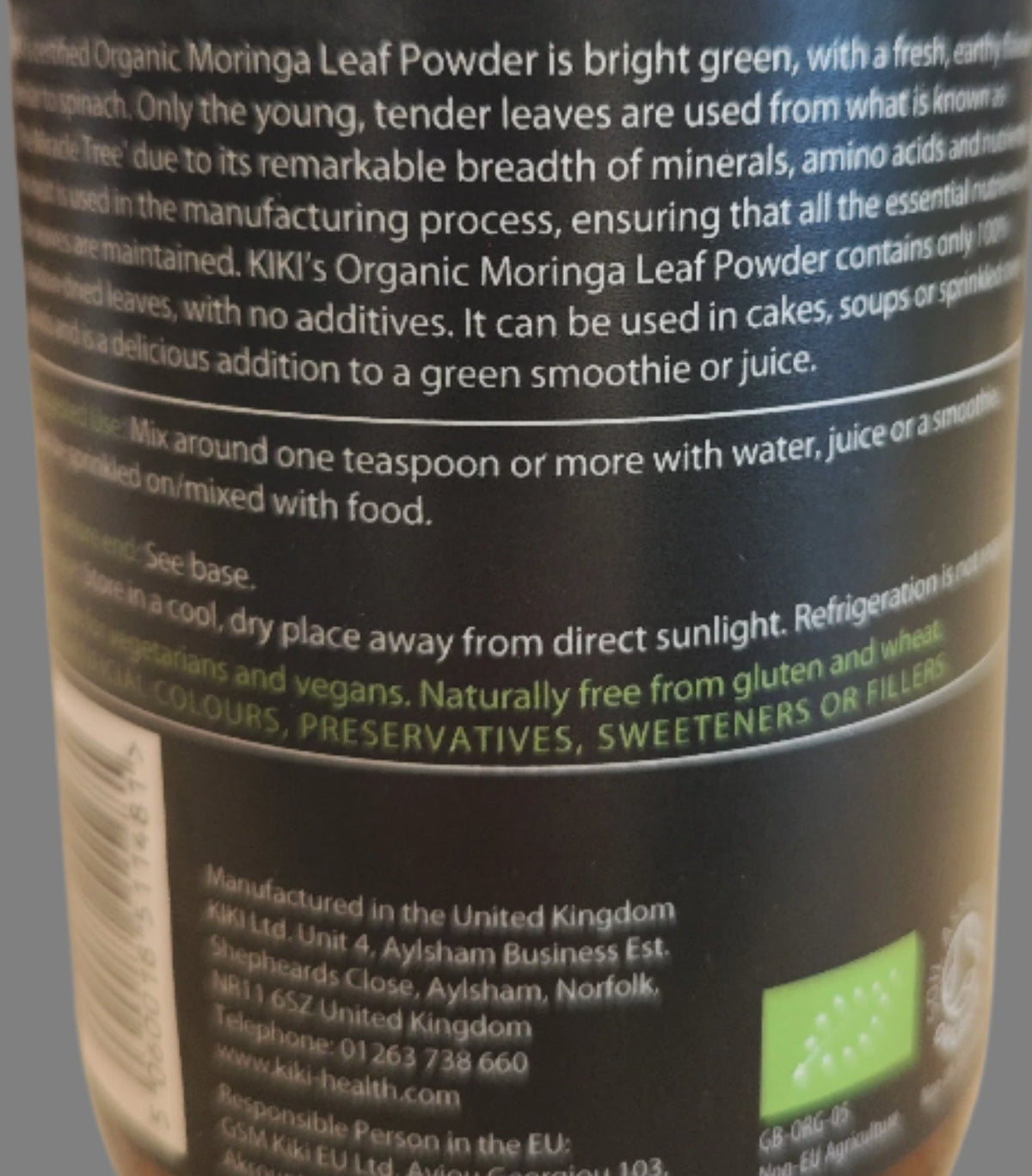 How to use Kiki Organic Moringa Powder ā add to smoothies, juices, or water for daily nutrition.