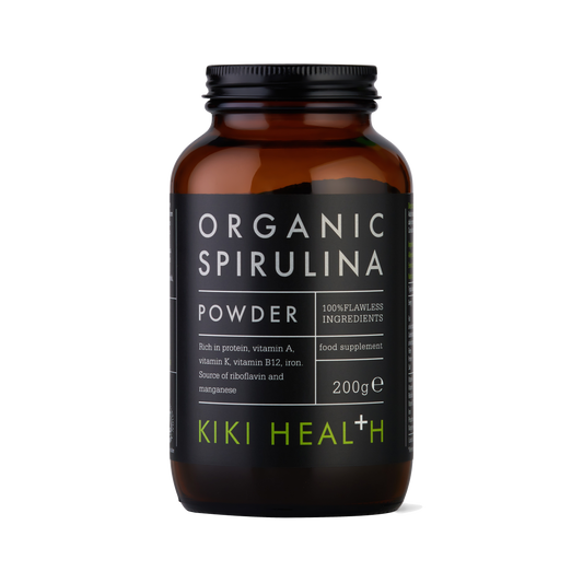 Kiki Organic Spirulina Powder 200g – High in Vitamin B12, Iron & Chlorophyll.