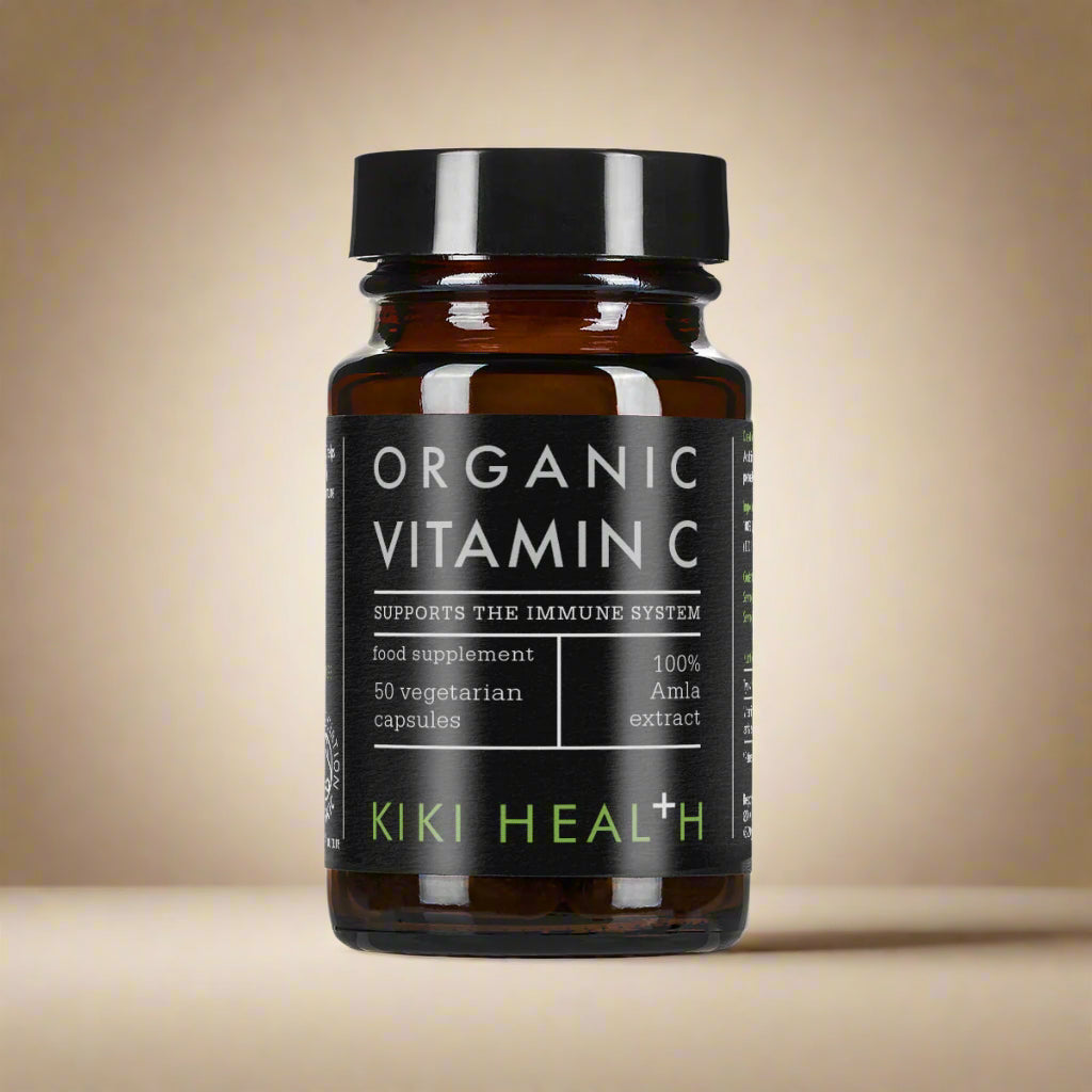 Kiki Organic Vitamin C 50 Capsules front label – IHS Irish Health Store