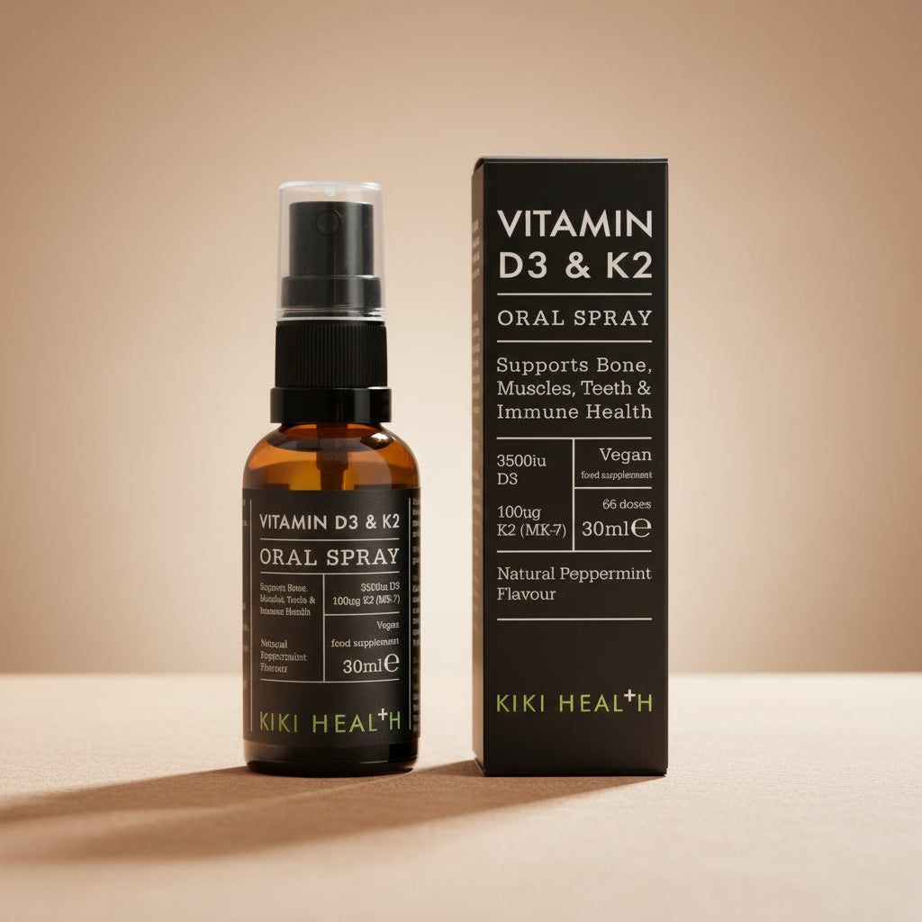 KIKI Vitamin D3 and K2 Oral Spray Mint Bottle
