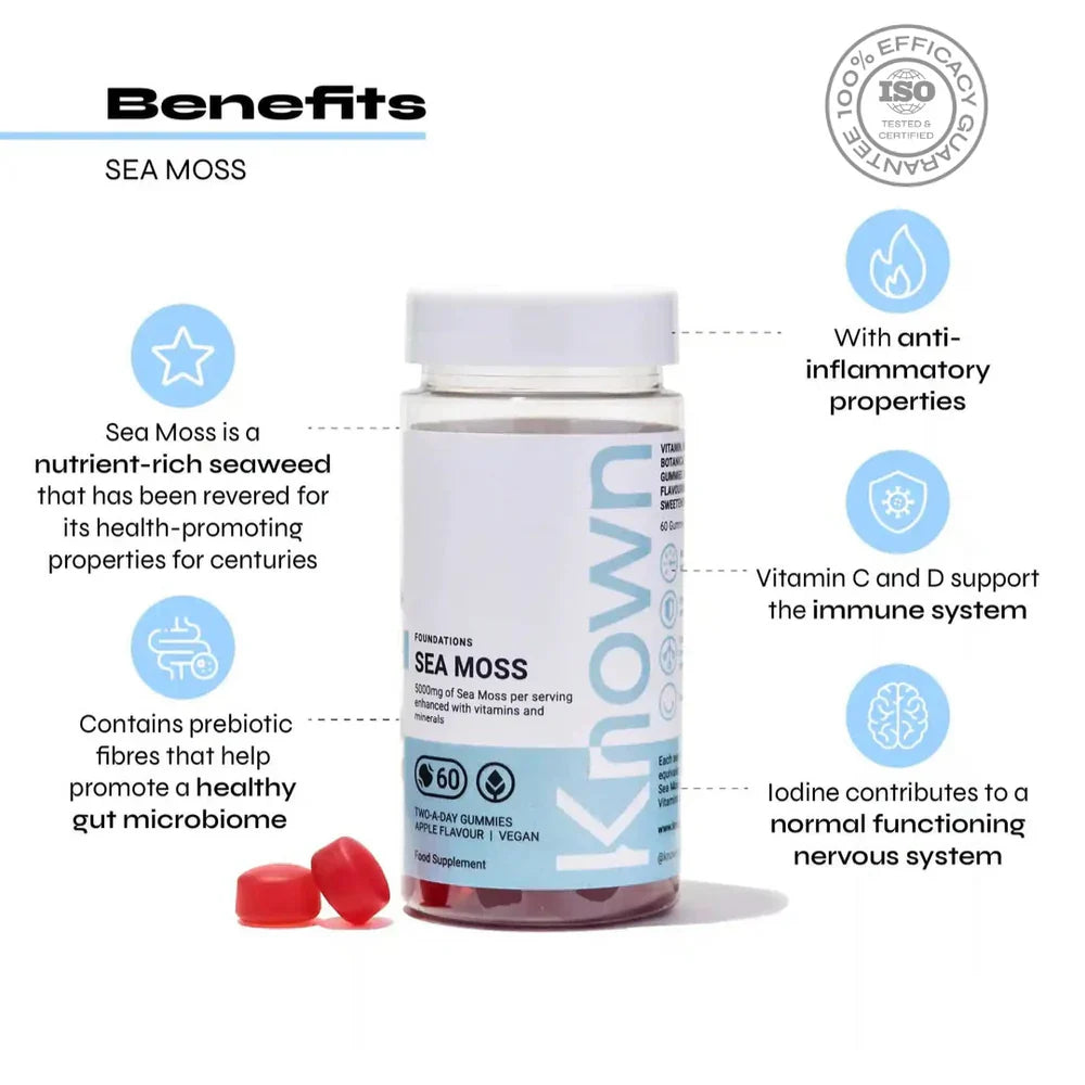"Known Sea Moss Gummies VEGAN bottle