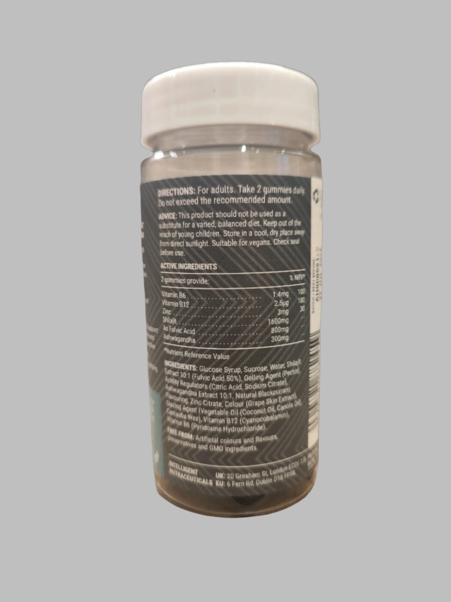 Known Shilajit Gummies - Ingredients & Supplement Facts - 60 Vegan Gummies for Energy & Vitality Support