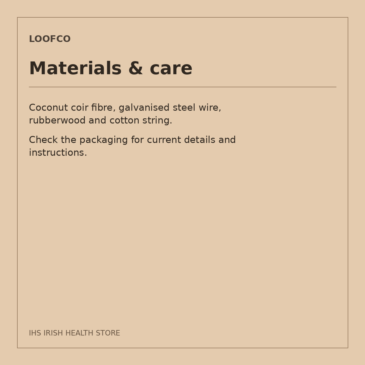 LoofCo Household Bin Brush – 1 brush: materials & care
