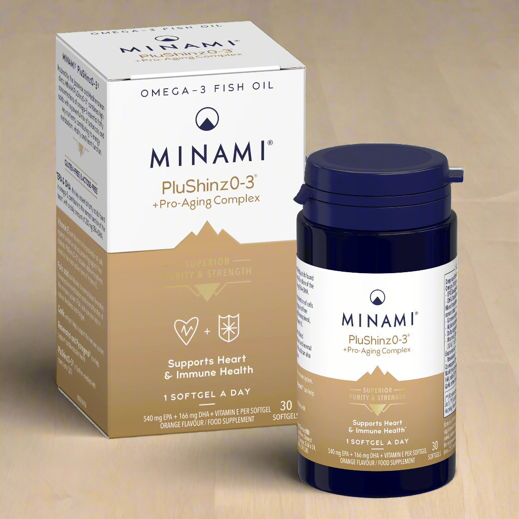 Minami PluShinzO + Anti-Oxidant – 30 Capsules front label – IHS Irish Health Store