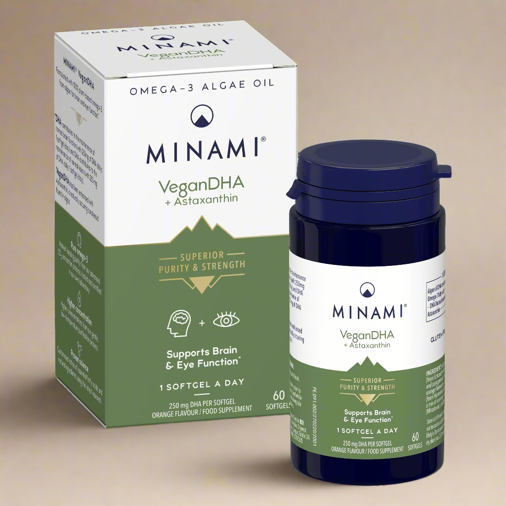 Minami VeganDHA Omega-3 60 Softgels Front Label