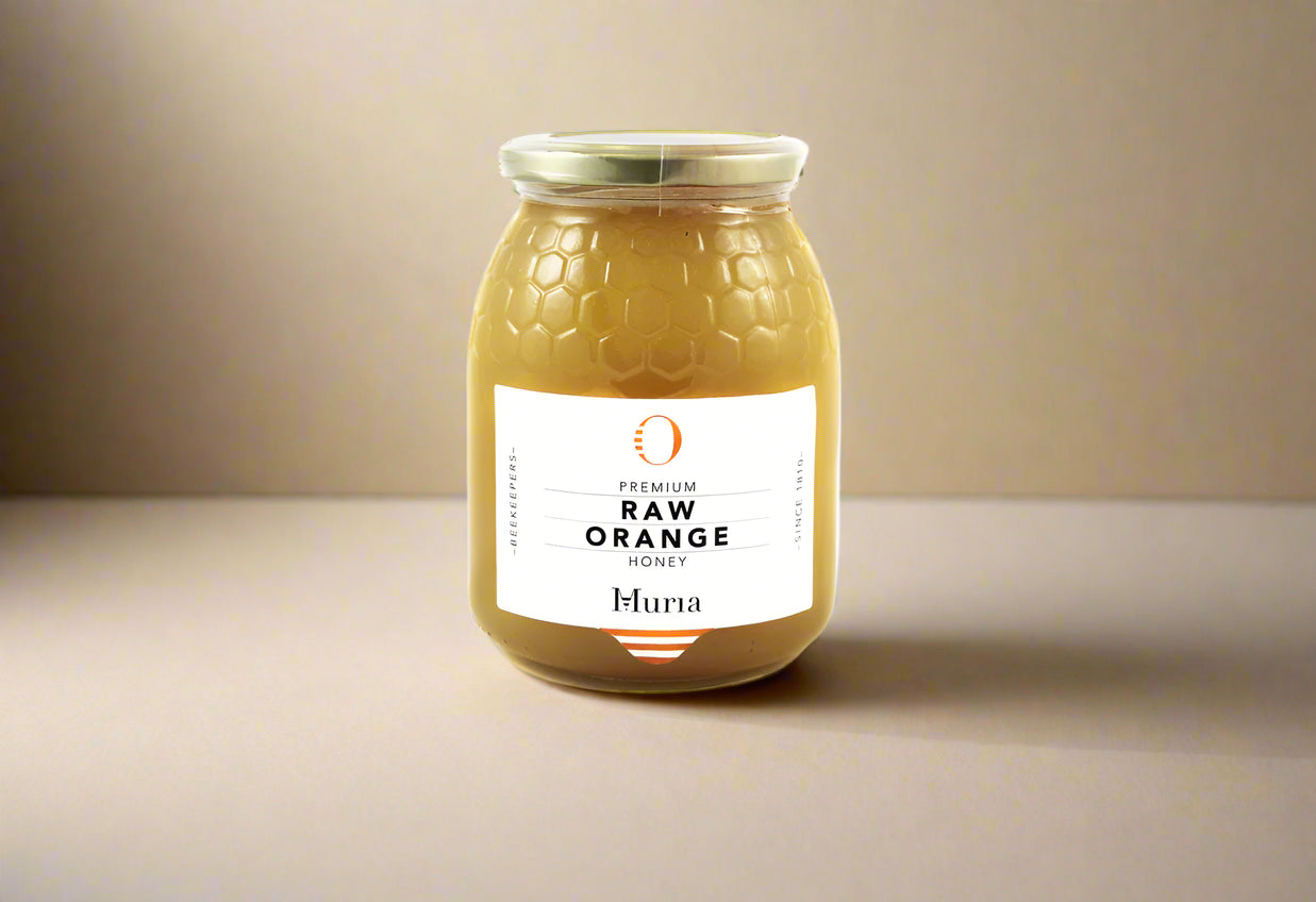 Muria Raw Orange Blossom Honey 1kg with floral citrus aroma