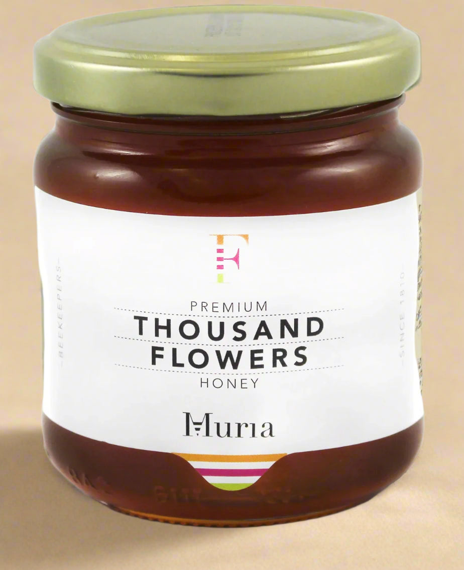 Muria Thousand Flowers Honey 6 x 250g promotional case with rich floral aroma