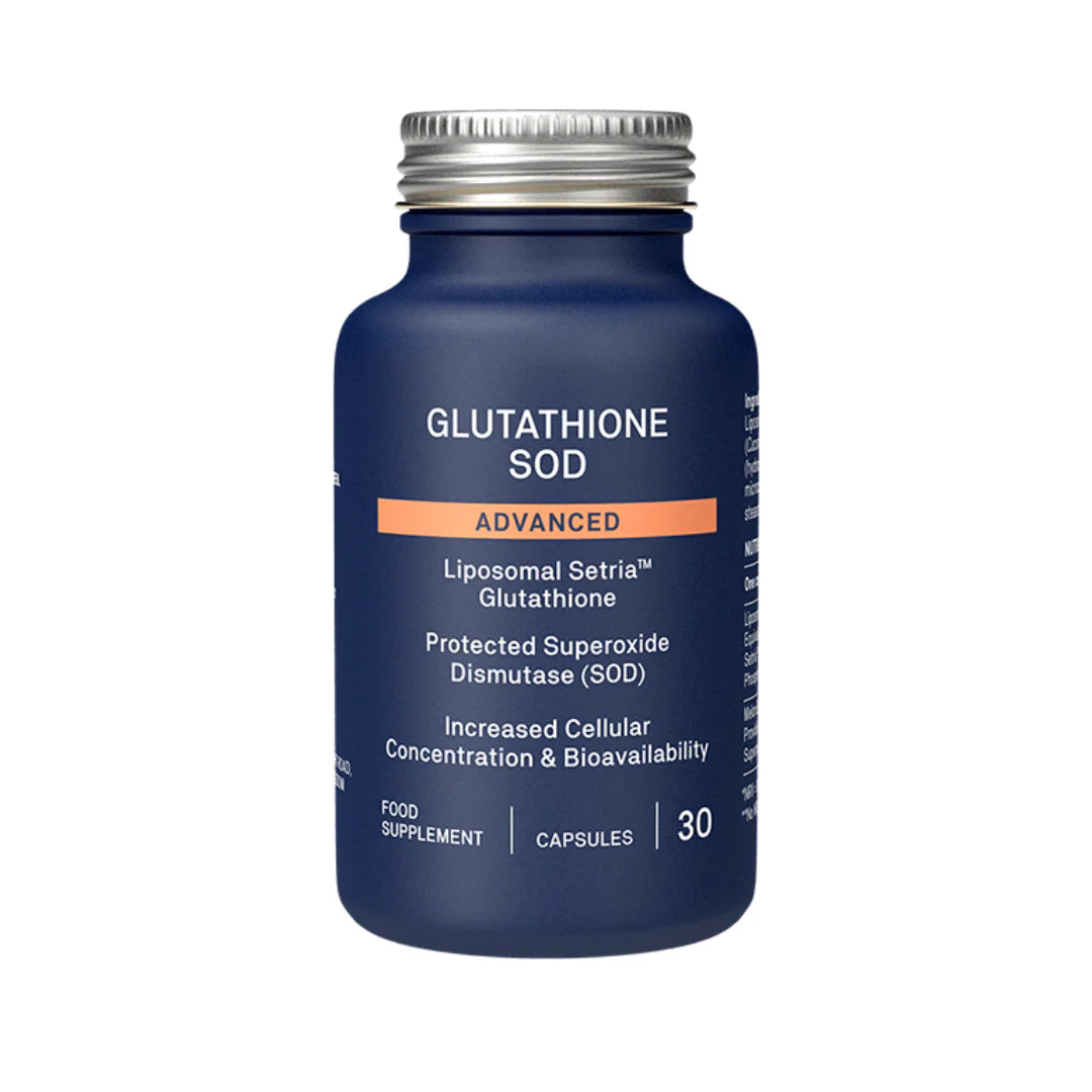 Natroceutics Glutathione SOD Advanced – 30 Capsules, featuring Setria™ Glutathione, Superoxide Dismutase (SOD), and Catalase for high absorption.