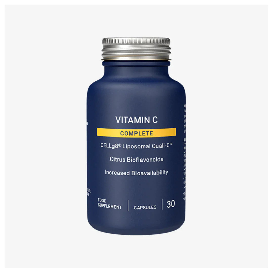 Natroceutics Vitamin C + Bioflavonoids – 30 Capsules, featuring Quali-C™ vitamin C, citrus bioflavonoids, and Cellg8™ liposomal technology.