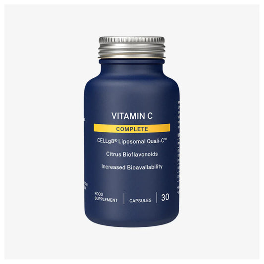 Natroceutics Vitamin C + Bioflavonoids – 30 Capsules, featuring Quali-C™ vitamin C, citrus bioflavonoids, and Cellg8™ liposomal technology.