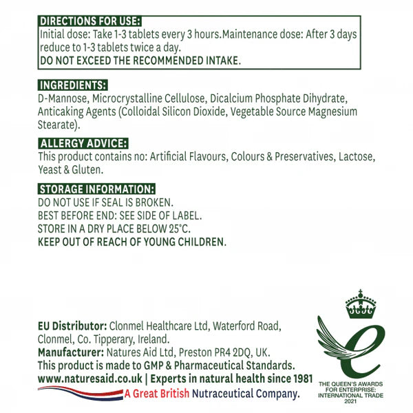 Natures Aid D-Mannose Tablets
