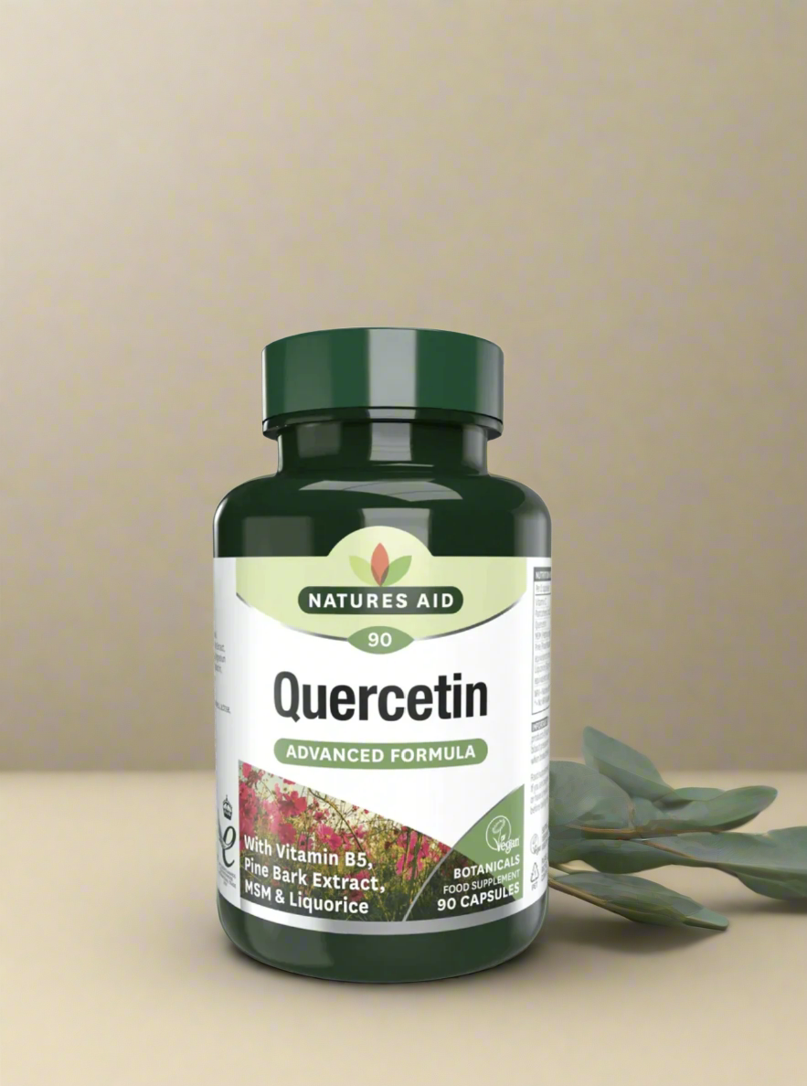 Natures Aid Quercetin Formula – 90 Capsules Front Bottle