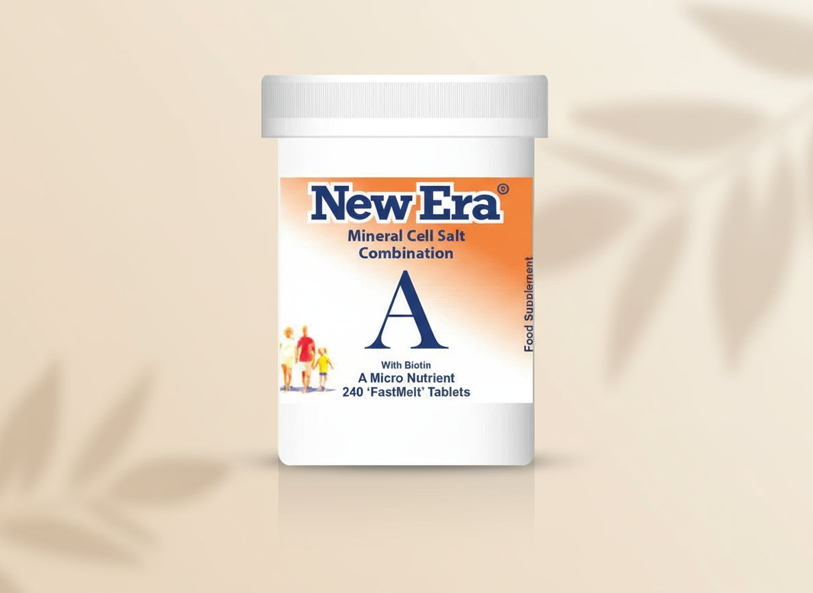 New Era Combination A Mineral Cell Salts 240 FastMelt Tablets Bottle