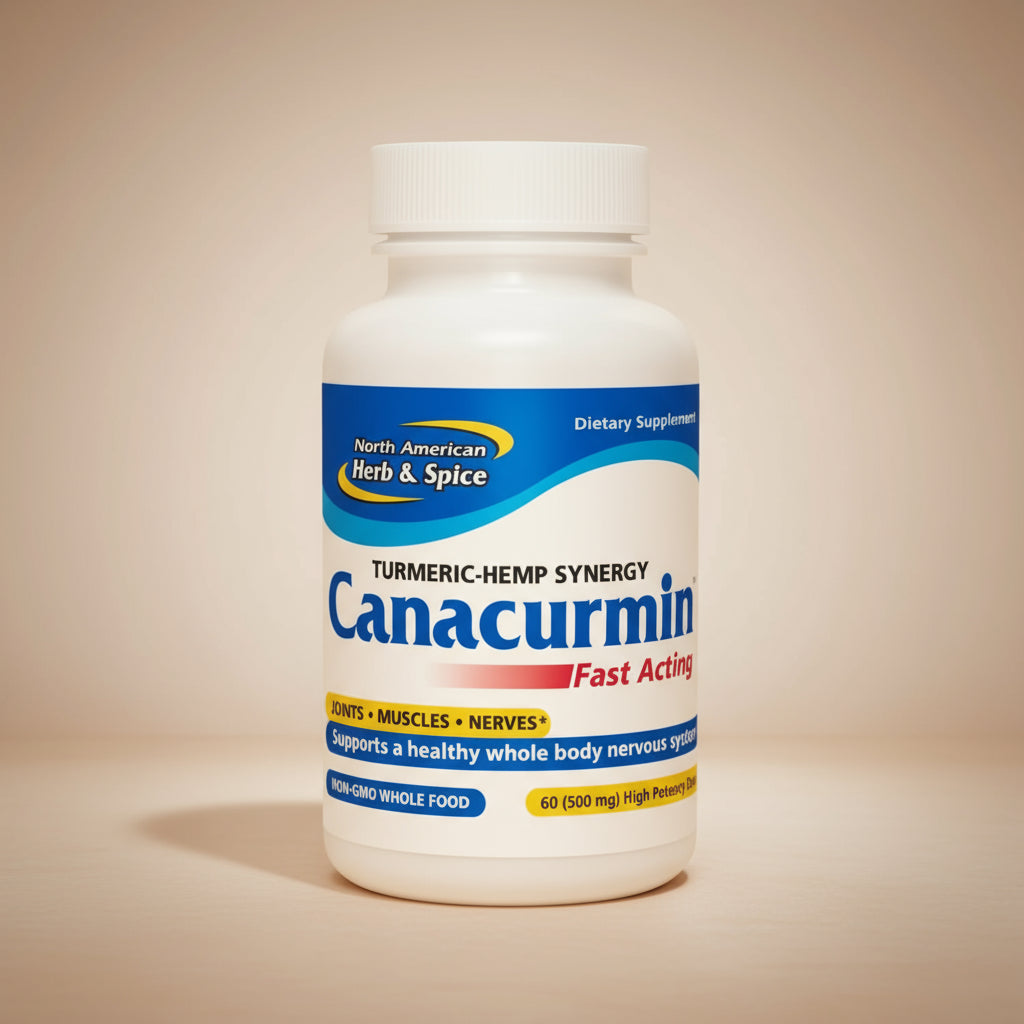North American Herb & Spice Canacurmin Fast Acting 60 Capsules Bottle
