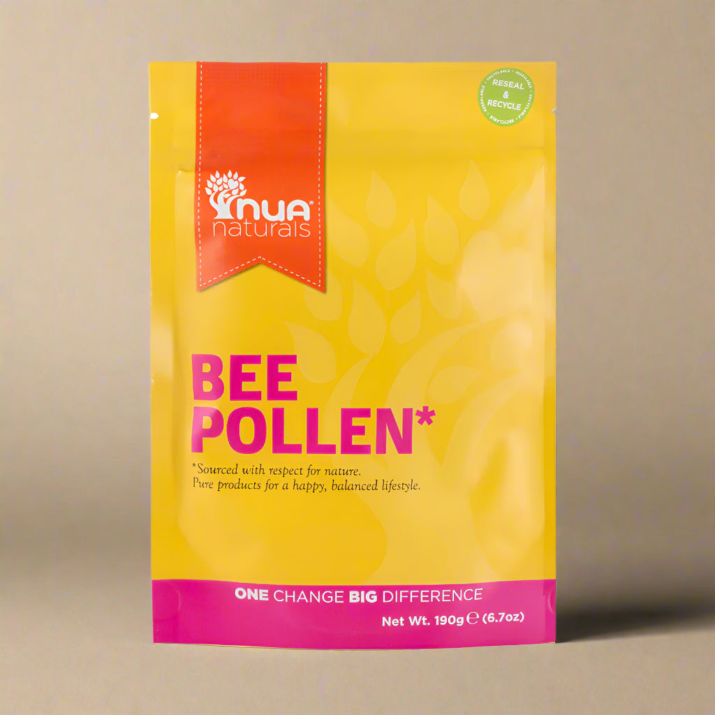 NUA Naturals Bee Pollen 190g front packaging – IHS Irish Health Store
