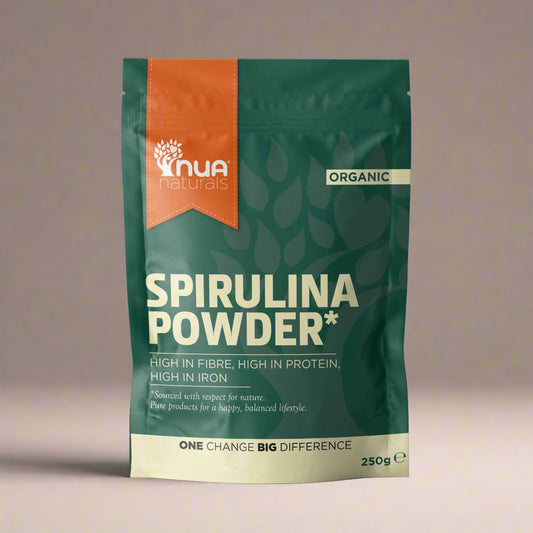 NUA Naturals Organic Spirulina Powder 250g Front Label