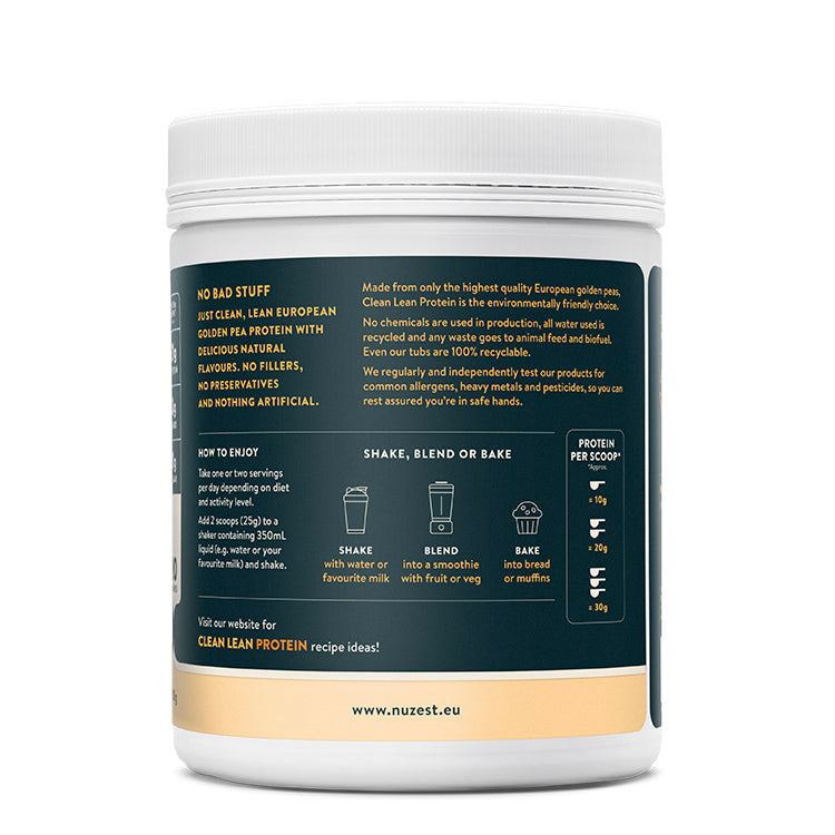 Clean Lean Protein Just Natural 500g – Nutrition Label and Info