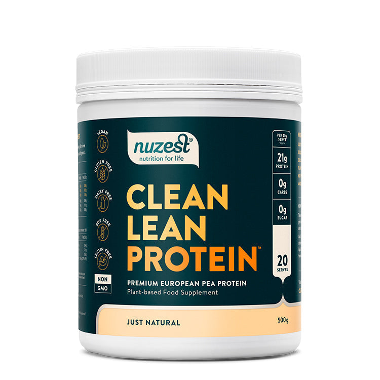 Nuzest Just Natural Clean Lean Protein 500g – Front of Tub